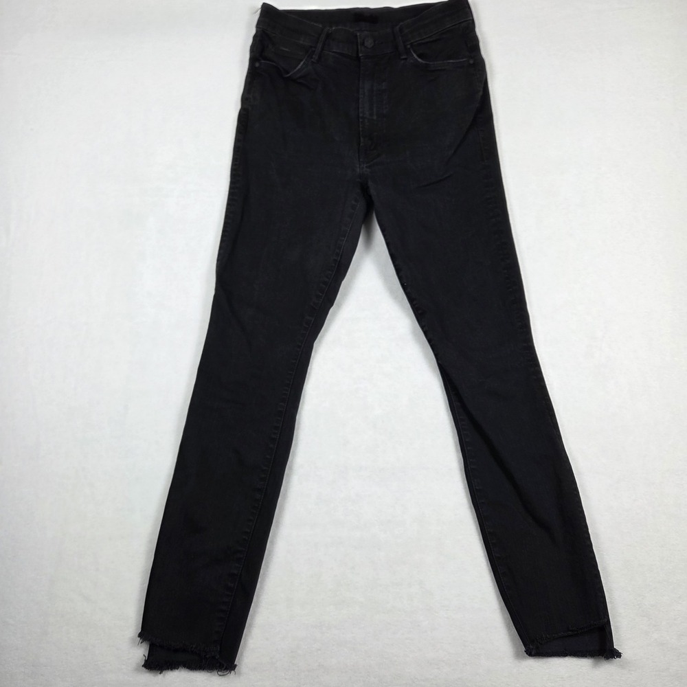 Mother Stunner Zip Ankle Step Fray Not Guilty Jeans Women's‎ Size 27 Black